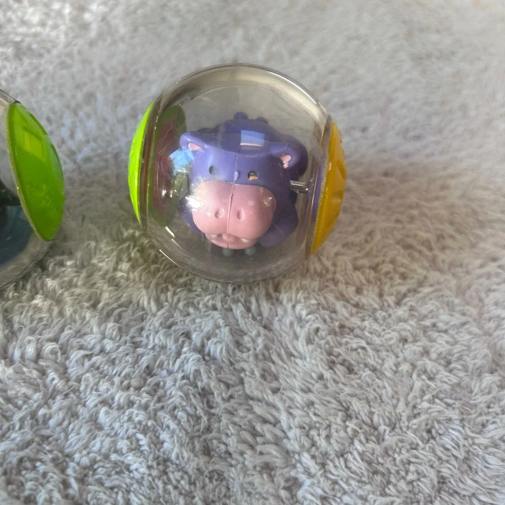 Fisher Price Roll-a-Rounds Ball Lot of 5 Panda Penguin Hippo Alligator Lion